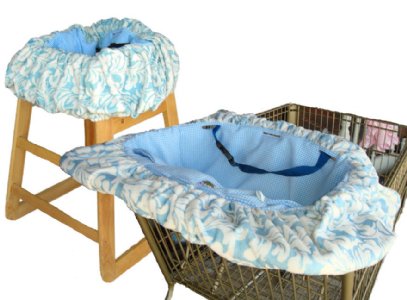 Minky Fleur Shopping Cart / High Chair Cover
