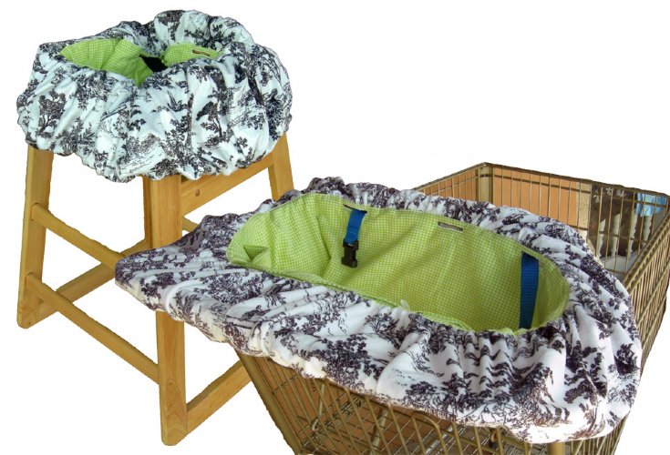 Paradise Toile Ping Cart Cover High Chair Minky Paradise Toile Ping Cart Cover High Chair