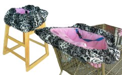 Snow Leopard Shopping Cart Cover / High Chair Cover